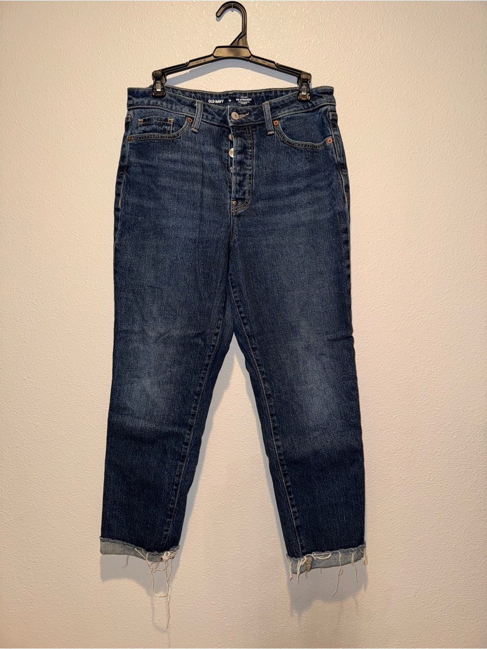 OLD NAVY Women’s Dark Blue High-Rise OG Straight Cropped Jeans